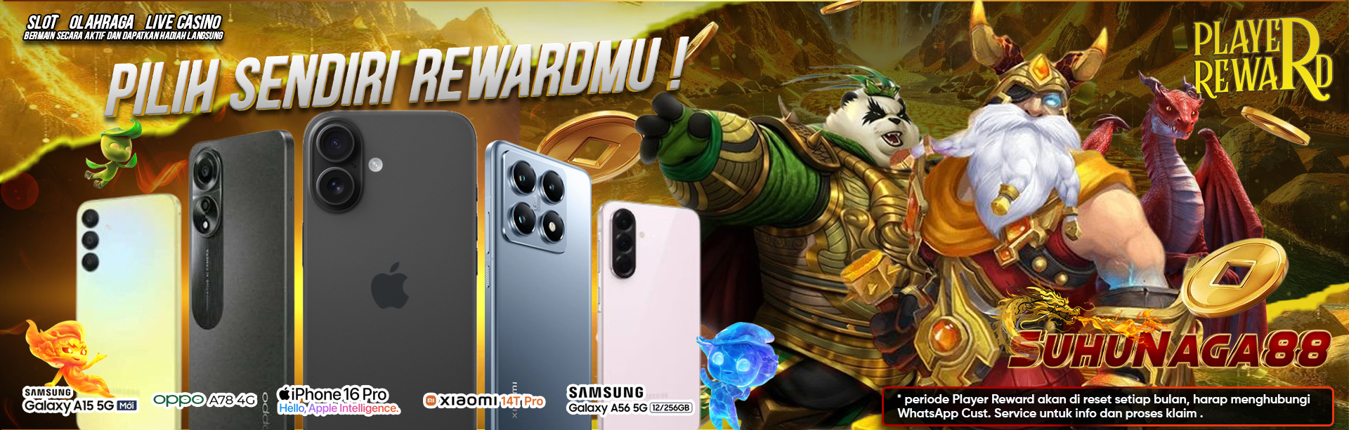 PLAYER REWARD [ HADIAH LANGSUNG TANPA DIUNDI ]